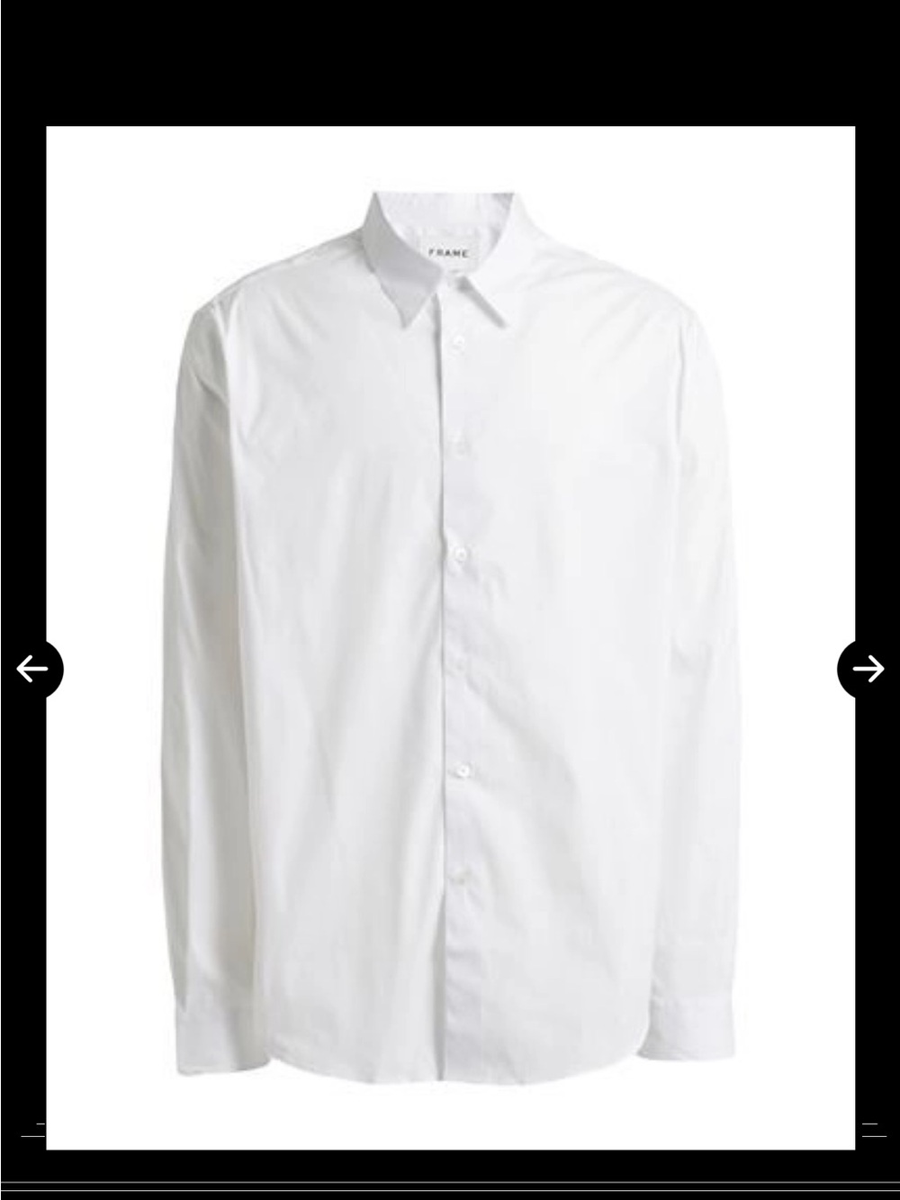 Frame Denim White Men's Button-Down Dress Shirt